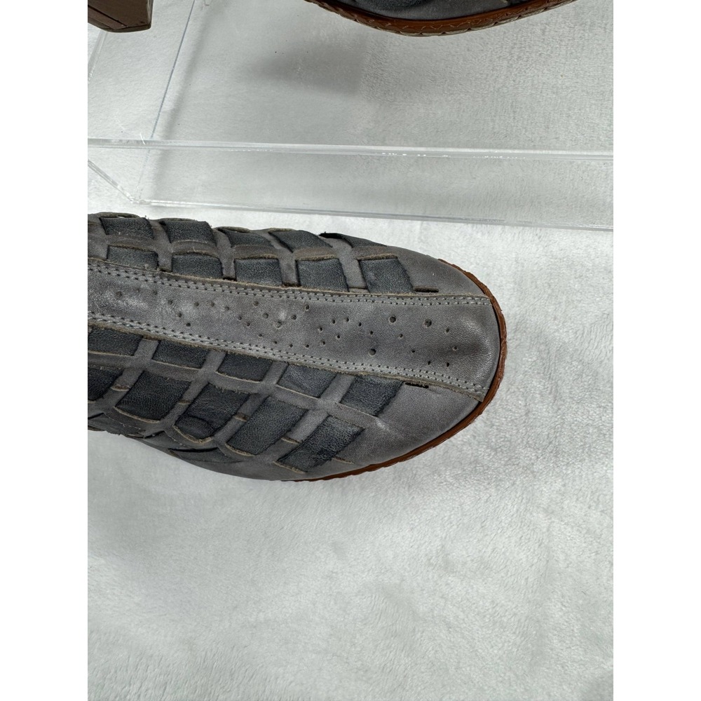 Rieker Sina 39 Woven Leather Slingback Sandals Women's 8.5 Gray Slip-On Comfort - Picture 6 of 12